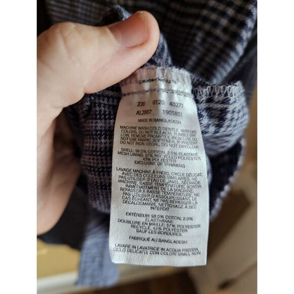 COLUMBIA Women Pine Street Stretch Flannel Omni-Wick Plaid Blue Shirt Xl Button - Picture 5 of 5